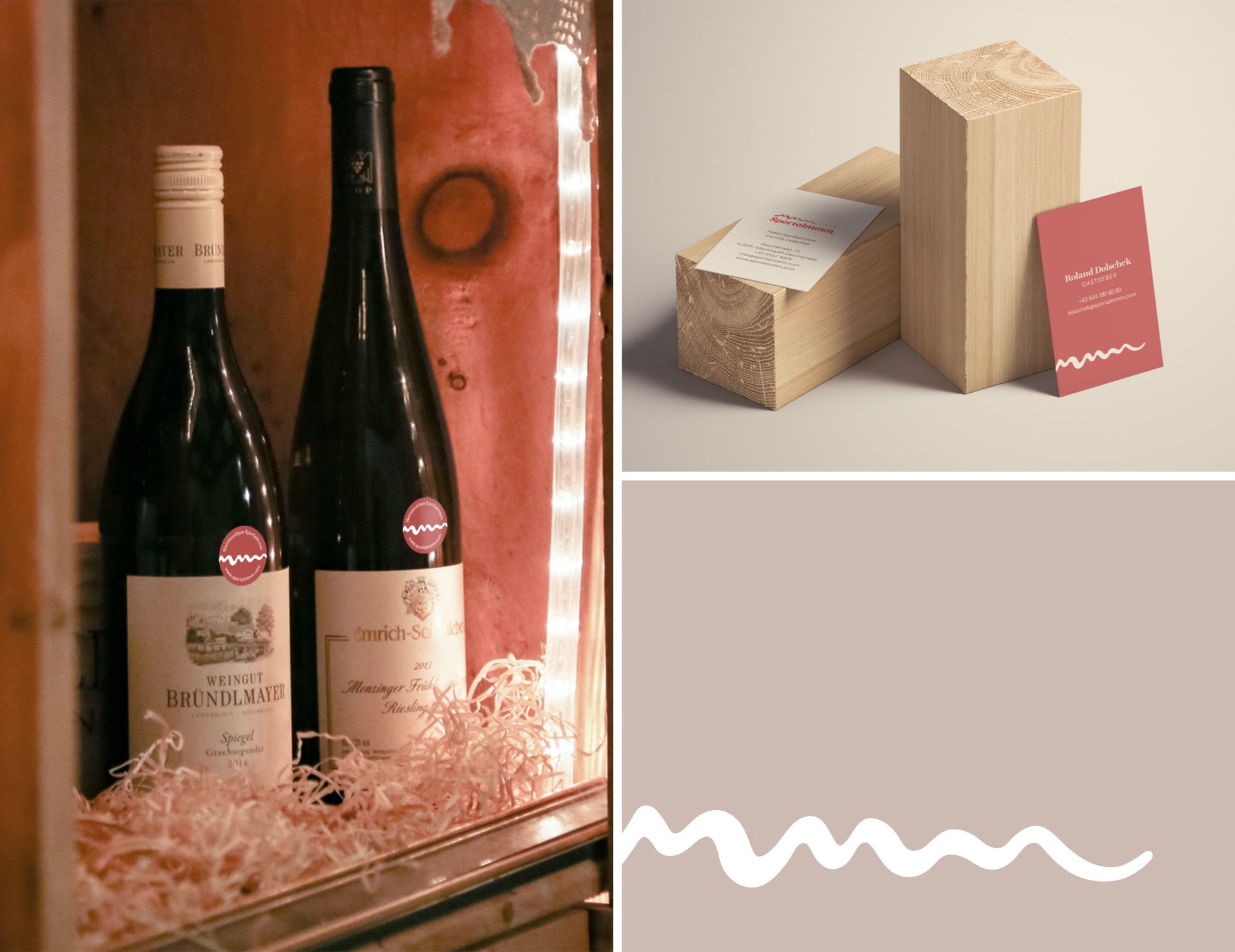 Wein und Verpackungsdesign des Hotels