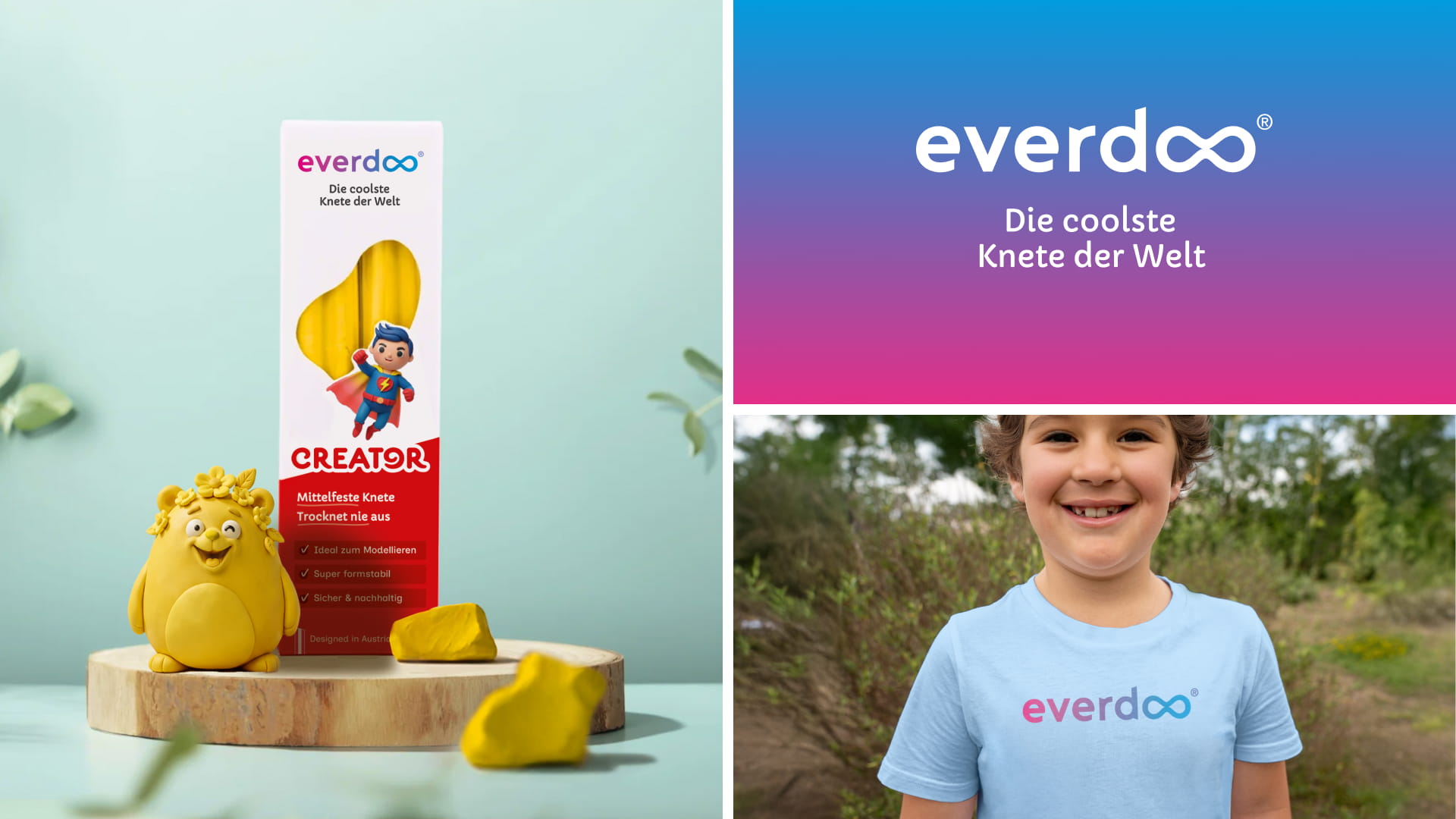 Verpackung und Design der Everdoo Knete